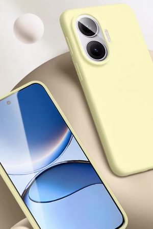 Toopop-Cases for mobile phones,Slim Liquid Silicone 3 Layers Full Covered Soft Gel Rubber Shockproof Phone Case, Protective Cover with Anti-Scratch Microfiber Lining-Buttercream Yellow